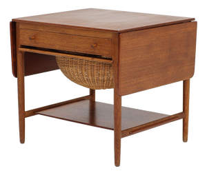 AT33 Sewing Table in Oak and Teak by Hans J. Wegner for Andreas Tuck, Denmark, 1950s