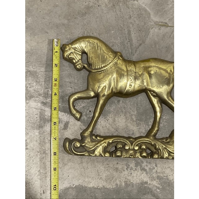 Vintage Victorian Style Brass Horse Decoration For Sale - Image 4 of 5