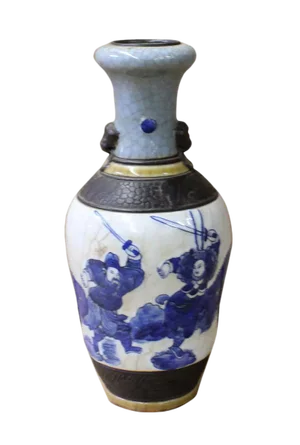 Vintage Chinese Handmade Porcelain People Scenery Vase