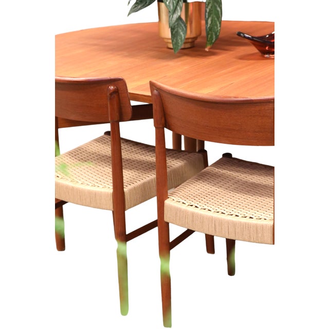 Danish Chairs in Teak with Wicker Seat, 1960s, Set of 4 For Sale - Image 15 of 18