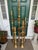 Brass Vintage 1960s Moroccan Etched Brass Pillar Altar Floor Candle Stands = 5 Altars (35 Pieces) For Sale - Image 8 of 15