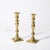 Near Pair Neoclassical Balustrade Form Brass Candleholders With Square Bases For Sale - Image 4 of 11