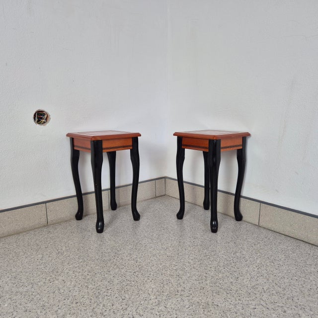 Small yet highly decorative plant stand crafted from wood in a warm finish, complemented by contrasting curved legs. Its...