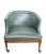Mid 20th Century Leather Tub Chair With Nailhead Studs and Ball Caster Feet For Sale - Image 9 of 14