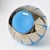 Spherical Blue Frosted Glass Vase with Silver Mirror Decoration, 1940s For Sale - Image 6 of 8