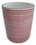 Vintage Portugal Viva by Vietri Ceramic Red Striped Wastebasket For Sale