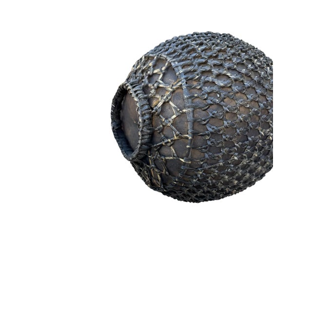 Vintage Woven Basket Covered Gourd With Lid For Sale In Phoenix - Image 6 of 6