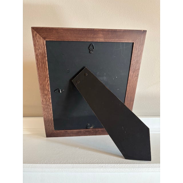 Modern "Where Blue Blooms" Original Watercolor Painting Signed and Framed For Sale - Image 3 of 3