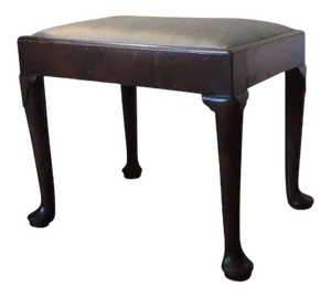 Period 18th Century English Queen Anne Mahogany Stool