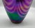 Iridescent Pulled-Feather Art Glass Vase in the Style of Mt. St. Helens — Purple, Teal & Gold — Hollywood Regency, Modernist For Sale - Image 10 of 14