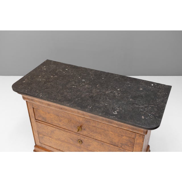 Late 19th Century Elm Commode with Marble Top, 1870s For Sale - Image 5 of 9