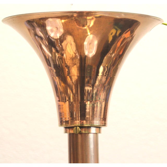 French Opalescent 3-Arm Chandelier in Brass and Glass from Petitot, 1930s For Sale - Image 10 of 16