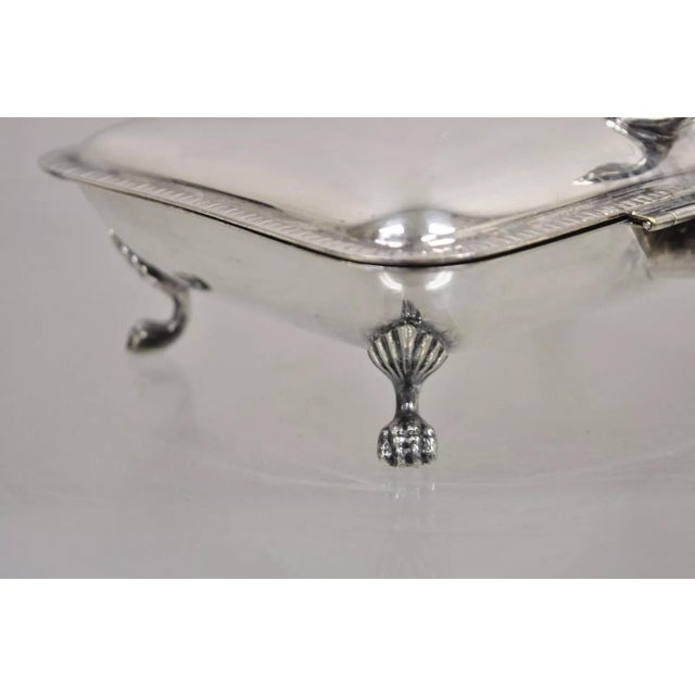 Vintage English Victorian Silver Plated Silent Butler Crumb Catcher For Sale - Image 9 of 12