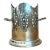 Vintage English Pierced Silver Plate Wine Holder For Sale