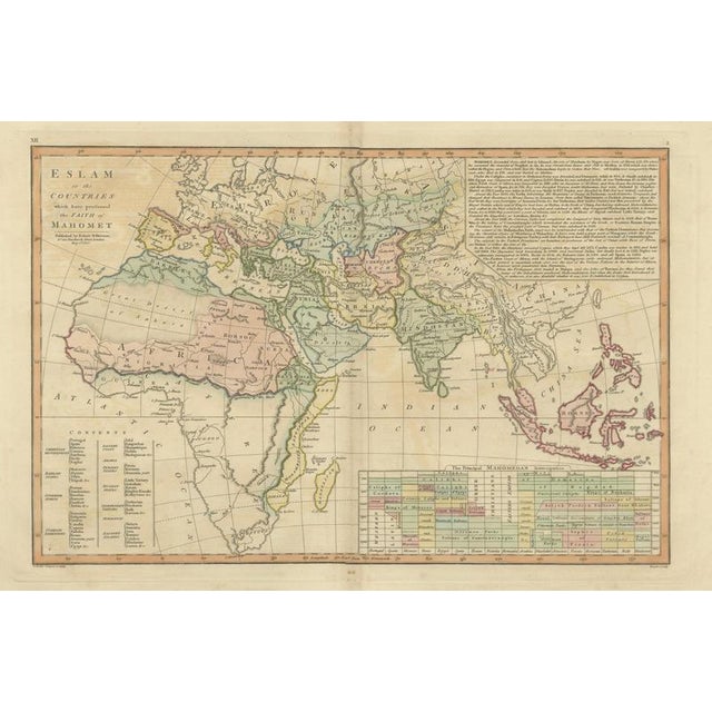 Islamic World Map with Africa, Middle East, India and the Indies from Wilkinson, 1817 For Sale - Image 3 of 15