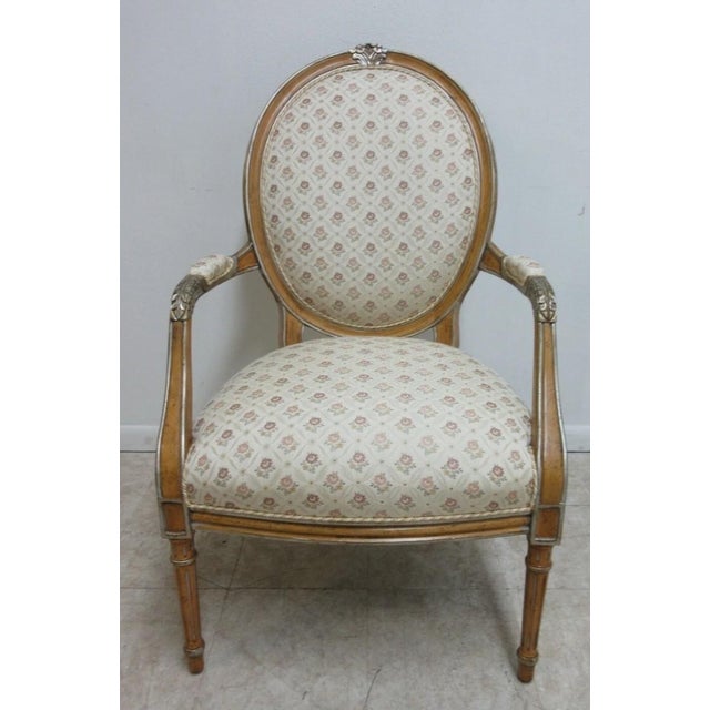 1980s 1980s Century Furniture French Carved living Room Arm Lounge Chair B For Sale - Image 5 of 11