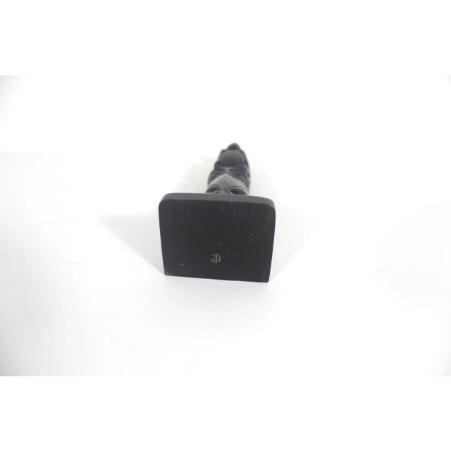 Black Vintage Totem Pole Style Black Sculpture Made by BOMA Canada For Sale - Image 8 of 10