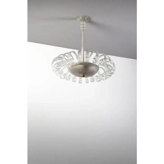 Murano Glass Pendant Lamp from Barovier & Toso, 1950s For Sale - Image 6 of 7