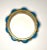 Native American 1970s Vintage Turquoise and Brass Chunky Bangle For Sale - Image 3 of 3