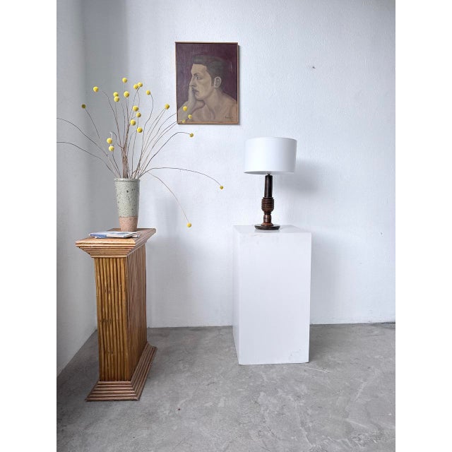 Vintage Art Deco Oak Desk Lamp, 1940s For Sale - Image 6 of 18