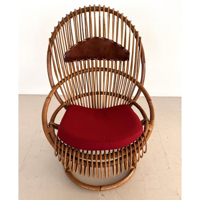Organic Bamboo Rattan Chair by Tito Agnoli for Pierantonio Bonacina, 1960s For Sale - Image 15 of 16