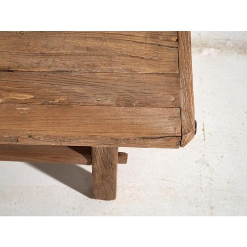 Wood Antique Chinese Qing Dynasty Kang Table in Pine For Sale - Image 7 of 10