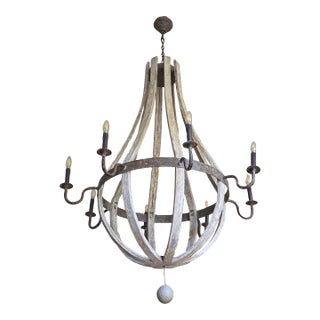 1970s 8 Light Dimmable Rustic Empire Chandelier For Sale