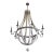 1970s 8 Light Dimmable Rustic Empire Chandelier For Sale