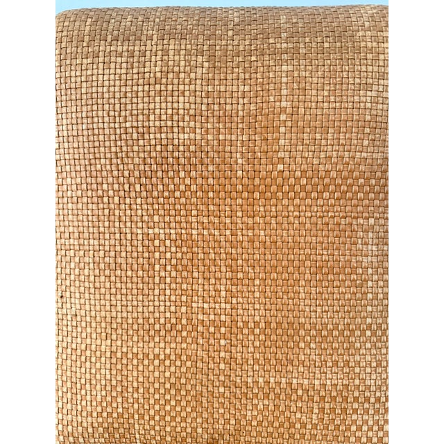 Set of 4 Vintage Woven Leather Rosewood Dining Chairs For Sale In New York - Image 6 of 9