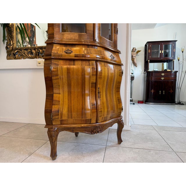 Wood Baroque Corner Display Cabinet, 1980s For Sale - Image 7 of 14