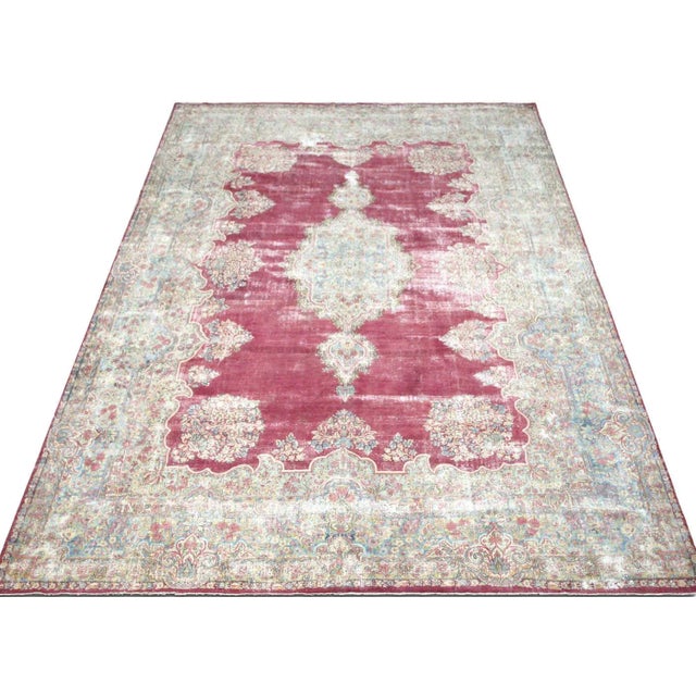 1950s Persian Kerman Rug For Sale In Los Angeles - Image 6 of 7