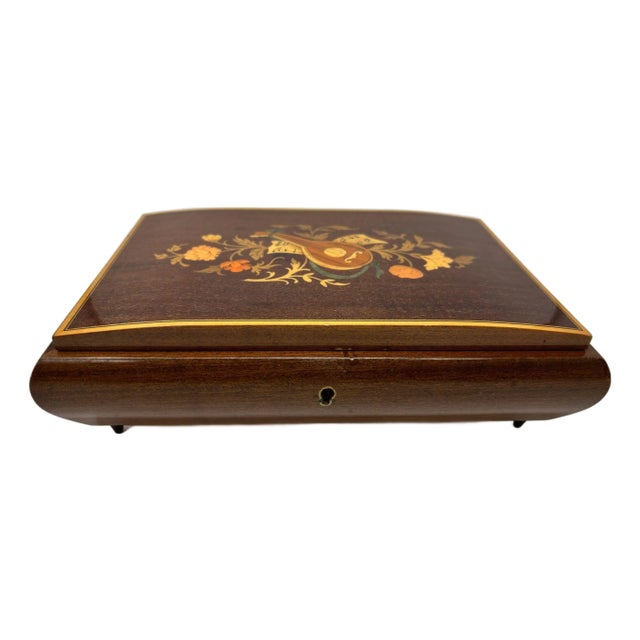 Vintage Jewelry Music Box Made in Italy by Reuge For Sale