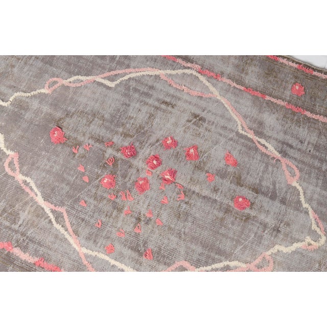 Eclectic Terracota Star Medallions Vintage Rug For Sale - Image 9 of 10