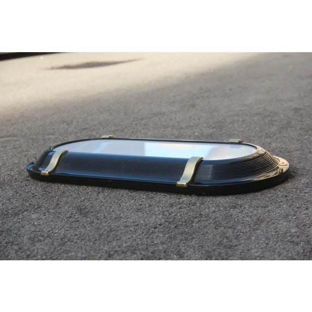 Mid-Century Modern Italian Black & Gold Sconce, 1970s For Sale - Image 3 of 11