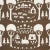 Sample - Schumacher Farm Scene Fabric in Brown For Sale
