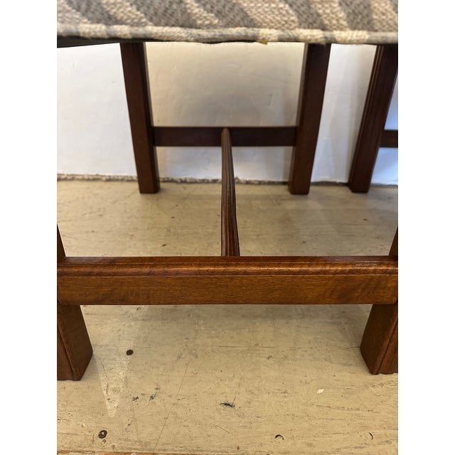 Wood Newly Upholstered Benches in Neutral Animal Print -Pair For Sale - Image 7 of 11