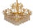Brass and Lead Crystal 5-Light Chandelier by Joska Bodenmais, 1970s For Sale