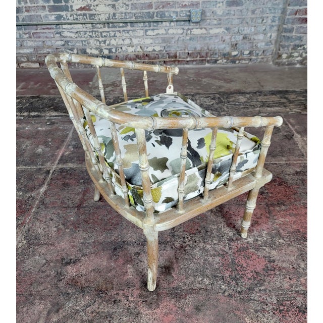 Gina Berschneider Faux Bamboo Tub Arm Chair Dimensions: 24" W x 24" D x 28" H A beautiful piece that will add to your décor!