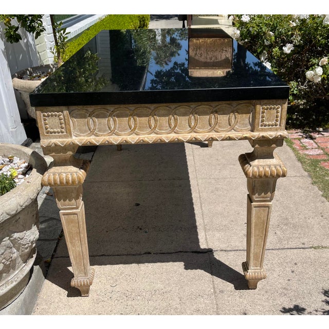 Dennis & Leen for Formations Neoclassical Granite Top Console Table