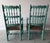 Green 1930s Set of Four Charles Pollock Rush Seat Chairs For Sale - Image 8 of 10