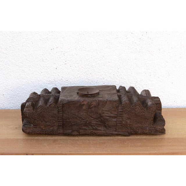 19th Century Haveli Architectural Candle Stand For Sale In Los Angeles - Image 6 of 7