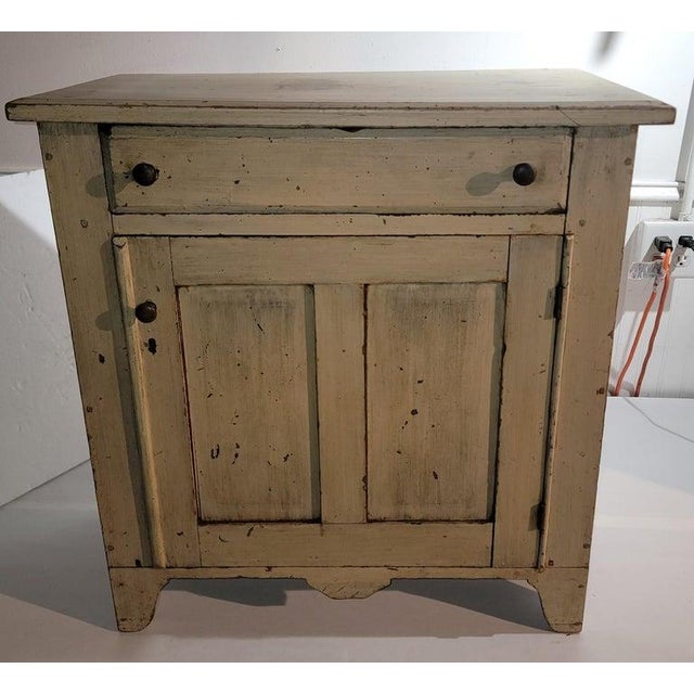 19Thc Original Oyster Painted Cabinet | Chairish