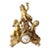 19thC French Louis XVI Gold Ormolu Bronze Mantel Clock For Sale
