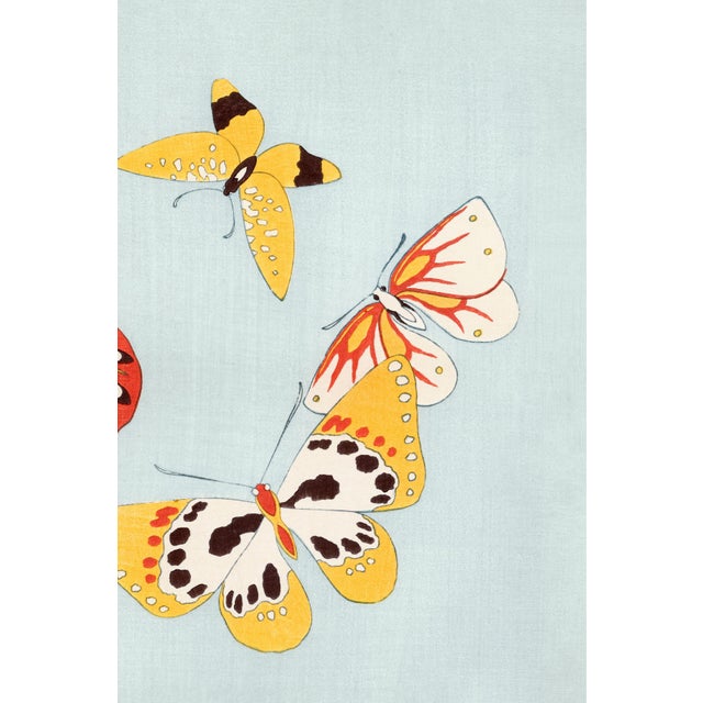 Japanese Butterflies, Kamisaka Sekka, Rinpa Art Print Reproduction, 36" × 24" For Sale - Image 4 of 5