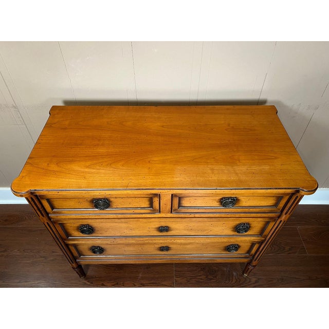 Antique French Commode Chest of Drawers Louis XVI Mahogany Brass C1930 For Sale - Image 12 of 18