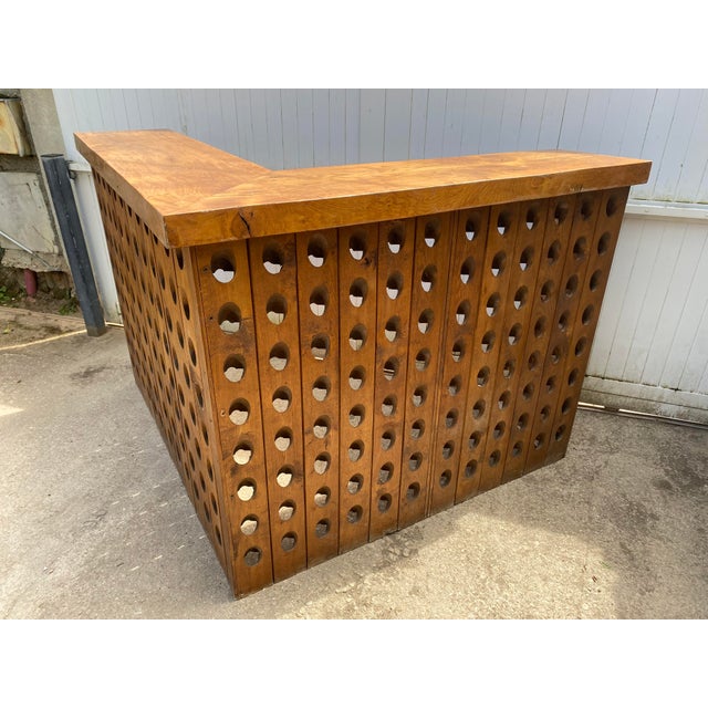 1950s L-Shaped Corner Bar in Walnut, 1950 For Sale - Image 5 of 18