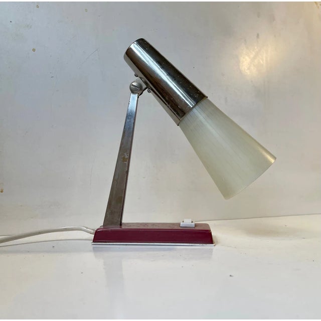 1950s Danish Modern Bedside Table Lamp by Ernest Voss, 1950s For Sale - Image 5 of 10