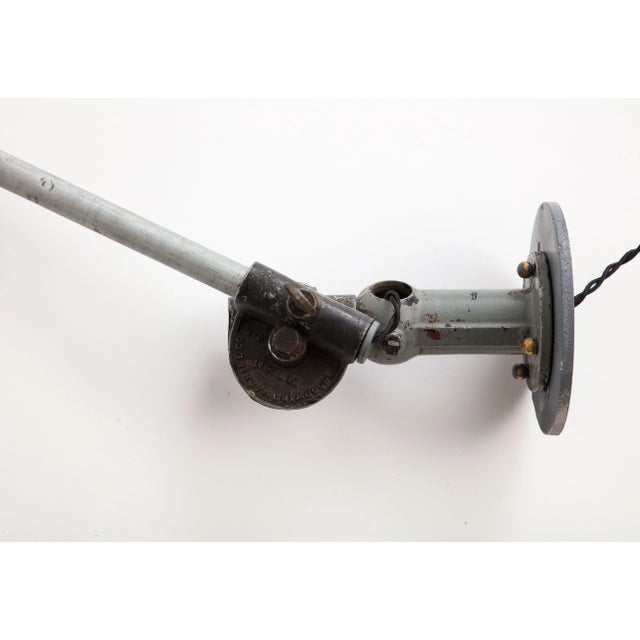 Industrial Anglepoise Wall Mounted Cast Iron Sconce, C. 1940 For Sale - Image 12 of 13
