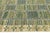 Handmade Flatweave Rug Earthy Sage & Sky Blue Swedish Style Geometric Design For Sale - Image 10 of 10