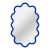 Sculptural Scalloped Wall Oval Mirror - Blue Hvyli Oval 60 by Oitoproducts For Sale
